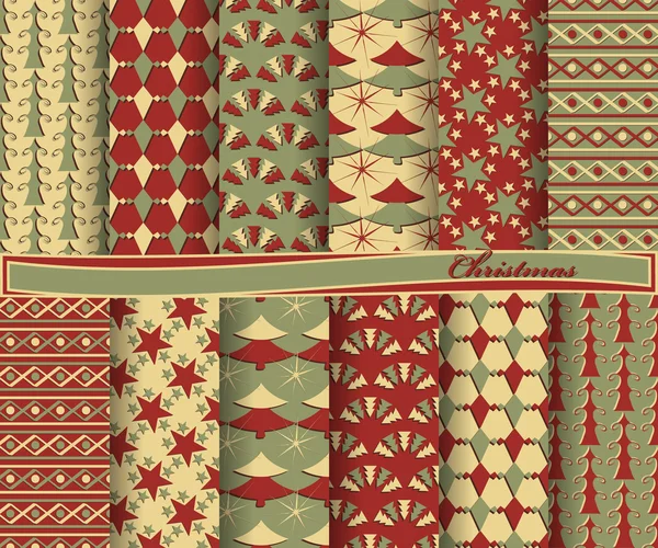 Set de hârtie vectorială abstractă de Crăciun cu forme decorative și elemente de design pentru schiță — Vector de stoc