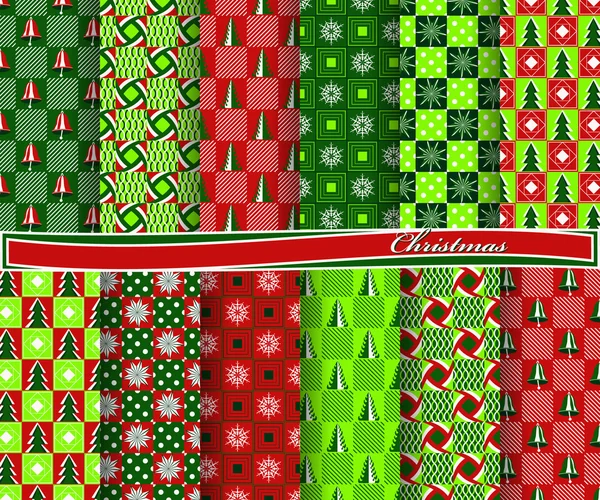 Conjunto de papel vetorial abstrato de Natal com formas decorativas e elementos de design para scrapbook — Vetor de Stock