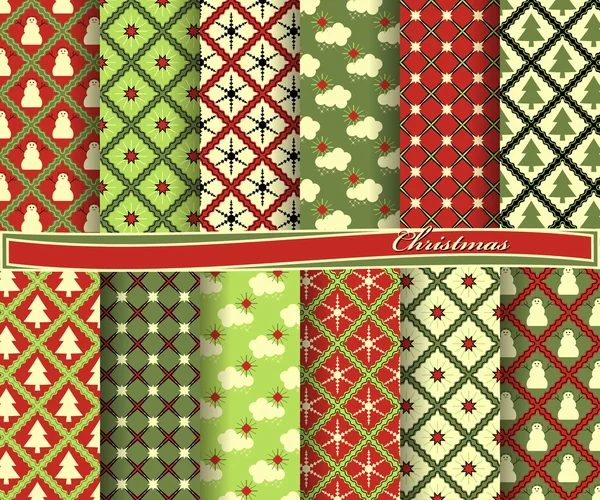 Conjunto de papel vectorial abstracto de Navidad con formas decorativas y elementos de diseño para álbum de recortes — Archivo Imágenes Vectoriales