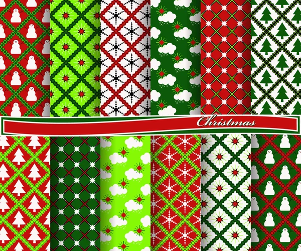 Conjunto de papel vectorial abstracto de Navidad con formas decorativas y elementos de diseño para álbum de recortes — Archivo Imágenes Vectoriales