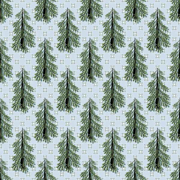 Sorunsuz vektör Christmas illüstrasyon. Noel ağaçları — Stok Vektör