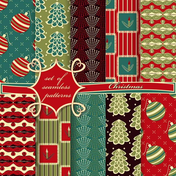 Noel sorunsuz vektör çizim kümesi. Noel simgeler, Noel desenleri