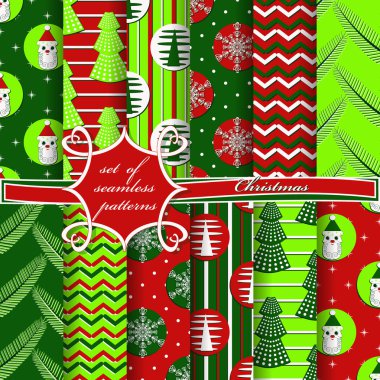 Noel sorunsuz vektör çizim kümesi. Noel simgeler, Noel desenleri