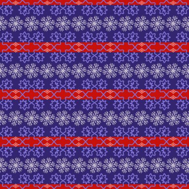 Sorunsuz vektör Noel arka plan illüstrasyon. Noel desenleri, kar taneleri