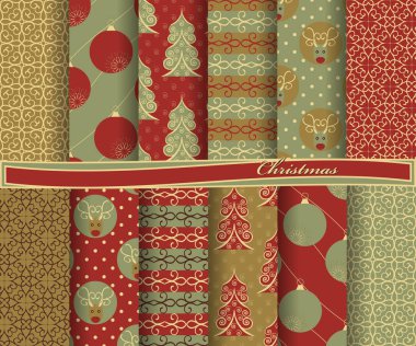 Noel soyut vektör kağıt Dekoratif şekiller ve karalama defteri için tasarım öğeleri kümesi