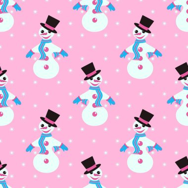 Sorunsuz vektör çizim Noel ile kardan adam