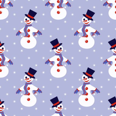 Sorunsuz vektör çizim Noel ile kardan adam
