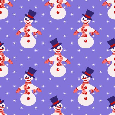 Sorunsuz vektör çizim Noel ile kardan adam