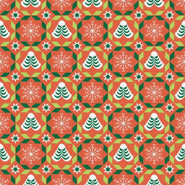 无缝抽象矢量圣诞节图 — 图库矢量图片
