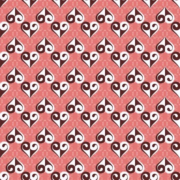 Бесшовные абстрактные векторные иллюстрации фон День Святого Валентина с декоративным сердцем — стоковый вектор