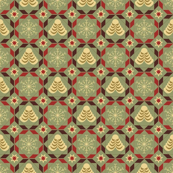 Ilustración de Navidad vector abstracto sin costuras — Archivo Imágenes Vectoriales