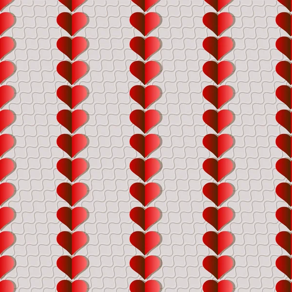 Illustration vectorielle de la Saint Valentin. Coeur décoratif, fond abstrait — Image vectorielle