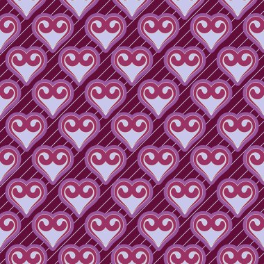 Sorunsuz vektör çizim arka plan Sevgililer günü. Dekoratif kalp