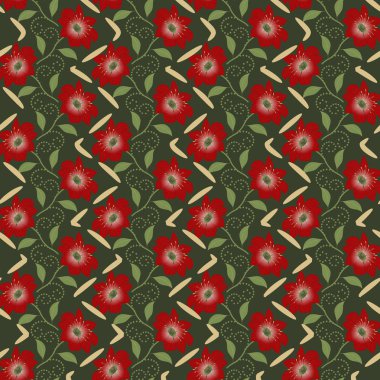 soyut vektör çiçek çizimi