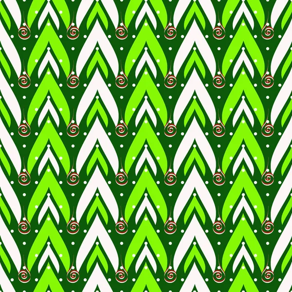 Naadloze vector Kerstmis illustratie. Abstracte decoratieve kerstbomen — Stockvector