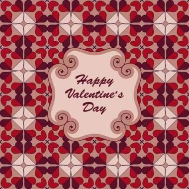 Sorunsuz tasarlamak vektör çizim Sevgililer günü. Çiçekler, soyut şekiller, kalp