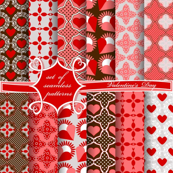 Conjunto de ilustración vectorial perfecta del Día de San Valentín. Corazón, formas abstractas — Archivo Imágenes Vectoriales