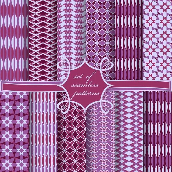 Sorunsuz vektör çizimler kümesi. Soyut Dekoratif şekiller 