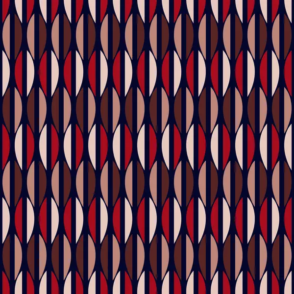 Sømløs vektorillustrasjon bakgrunn av abstrakte, fargerike halvsirkler – stockvektor