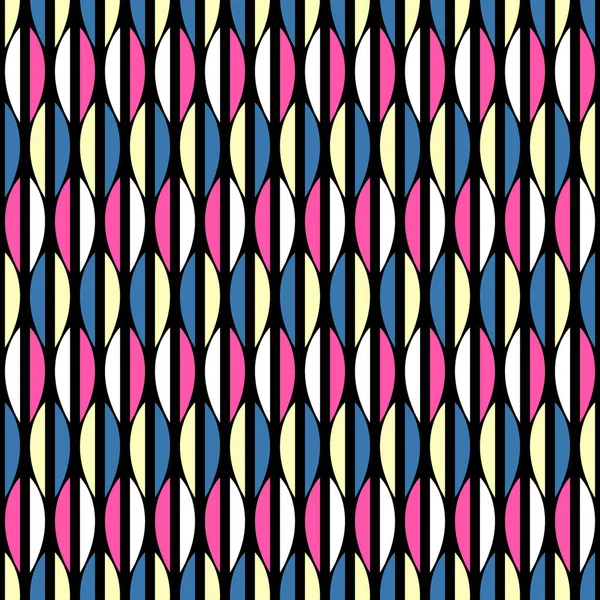 Naadloze vector illustratie achtergrond van abstract kleurrijk semicircles — Stockvector