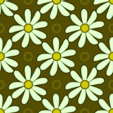 Sorunsuz vektör çiçek arka plan illüstrasyon