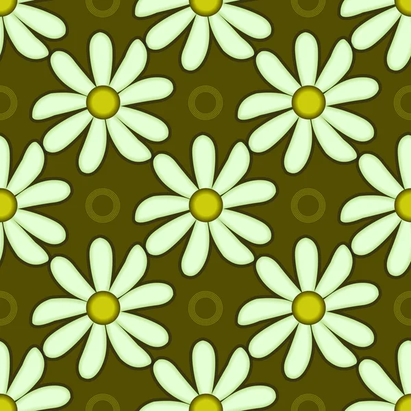 Ilustración de fondo floral vector sin costuras — Archivo Imágenes Vectoriales