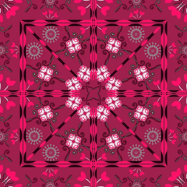 Sorunsuz vektör çizim arka plan. Soyut dekoratif çiçek şekil