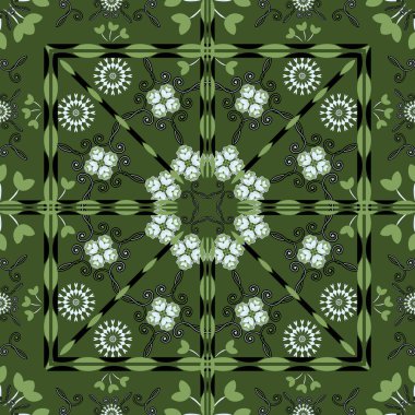 Sorunsuz vektör çizim arka plan. Soyut dekoratif çiçek şekil