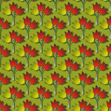 Çiçek arkaplanının soyut vektör çizimi