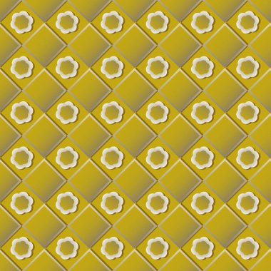 vektör çizim arka plan geometrik şekiller ve soyut süs çiçek