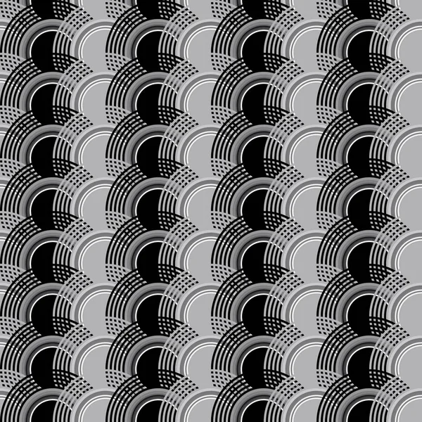 Illustration vectorielle abstraite sans couture fond d'anneaux — Image vectorielle