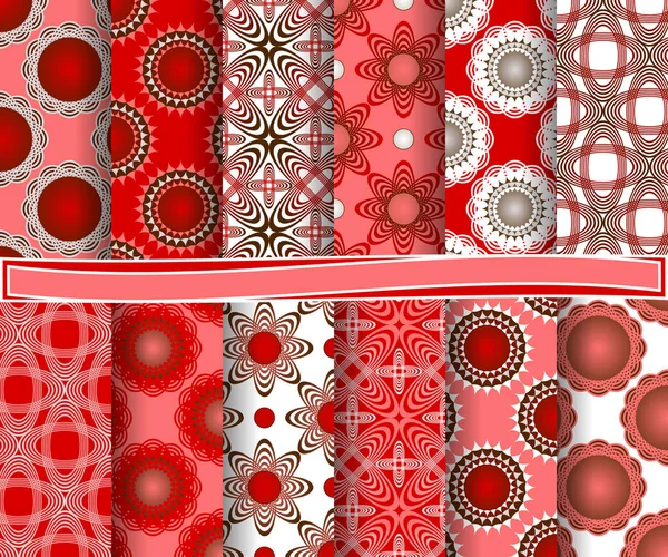 Conjunto de papel vectorial abstracto con formas abstractas, y flores decorativas para álbum de recortes — Archivo Imágenes Vectoriales