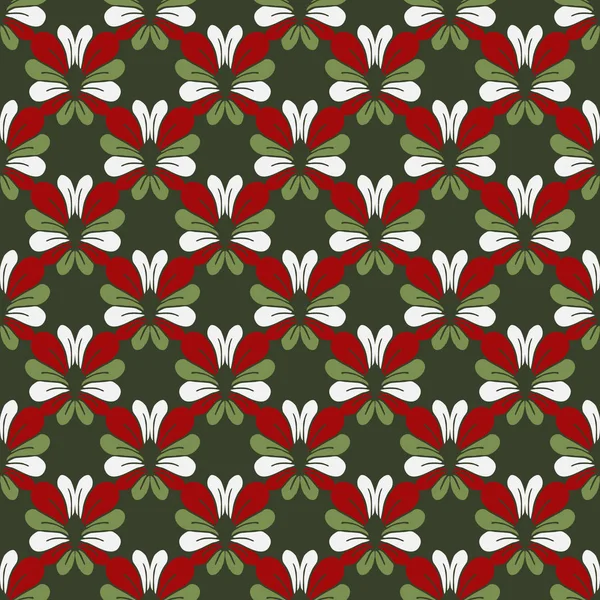 Naadloze vector floral afbeelding achtergrond van abstracte bloemen — Stockvector