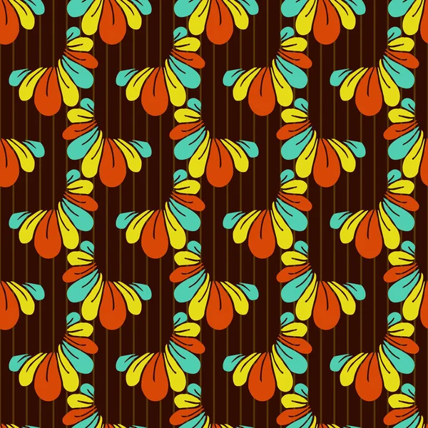 Naadloze vector florale achtergrond van abstracte bloemblaadjes — Stockvector