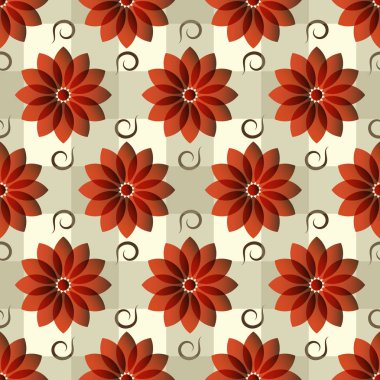 Vektör çizim arka plan dekoratif çiçek