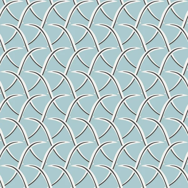 Naadloze abstract vector illustratie achtergrond van golvende lijnen die elkaar kruisen — Stockvector