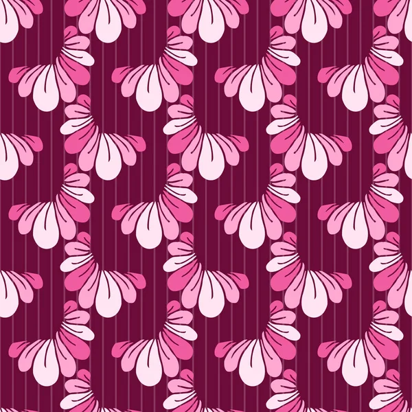 Naadloze vector florale achtergrond van abstracte bloemblaadjes — Stockvector