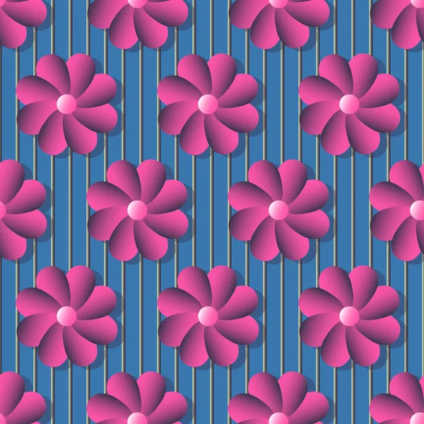 Vector afbeelding achtergrond van decoratieve bloemen — Stockvector