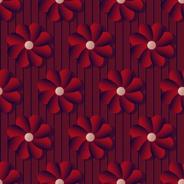 Vektör çizim arka plan dekoratif çiçek