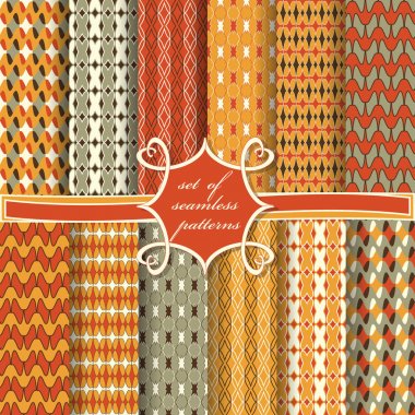 Sorunsuz vektör çizimler kümesi. Soyut şekiller ve tasarım öğeleri için karalama defteri