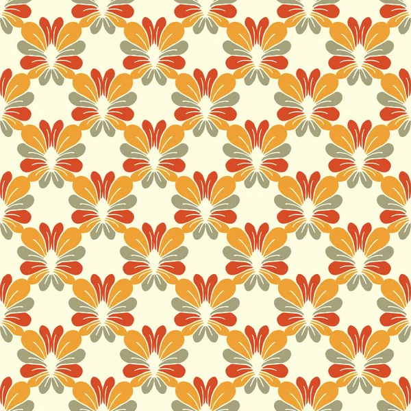 Безшовні векторні квіткові ілюстрації фон з абстрактних квітів — стоковий вектор