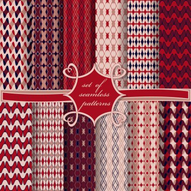 Sorunsuz vektör çizimler kümesi. Soyut şekiller ve tasarım öğeleri için karalama defteri