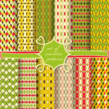 Sorunsuz vektör çizimler kümesi. Soyut şekiller ve tasarım öğeleri için karalama defteri