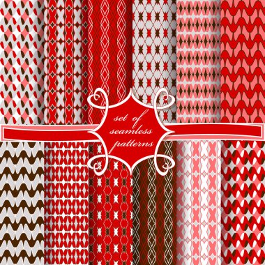 Sorunsuz vektör çizimler kümesi. Soyut şekiller ve tasarım öğeleri için karalama defteri