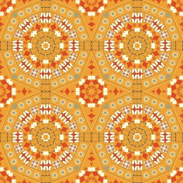 Fond de motif vectoriel sans couture de formes abstraites. Mandala motif — Image vectorielle