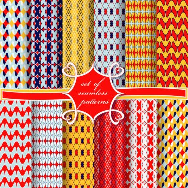 Sorunsuz vektör çizimler kümesi. Soyut şekiller ve tasarım öğeleri için karalama defteri