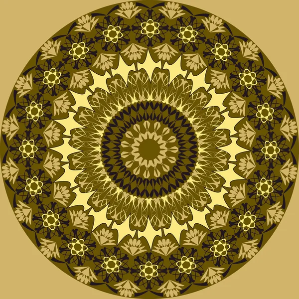 Vektor kreisförmige Muster Mandala der abstrakten dekorativen Formen — Stockvektor