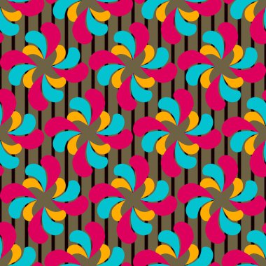 Sorunsuz vektör çizim arka plan soyut çiçek