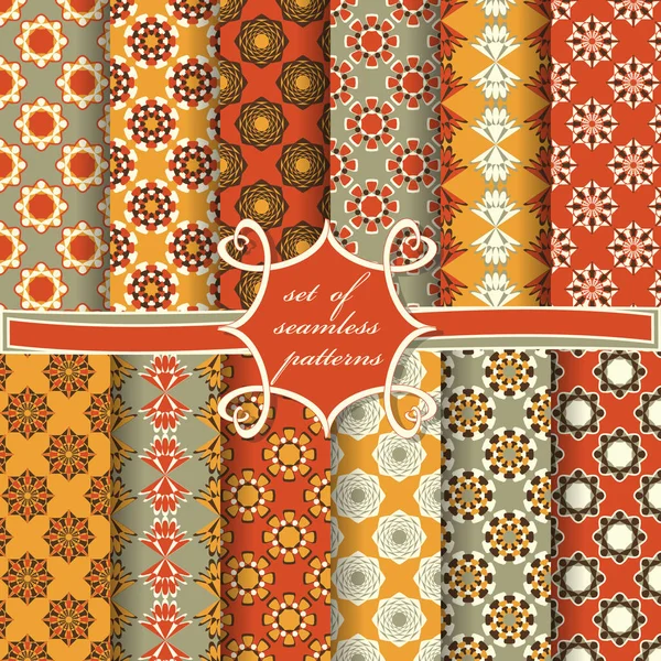 Sorunsuz vektör çizimler kümesi. Soyut ve Dekoratif şekiller