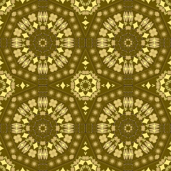 Fond de motif vectoriel sans couture de formes abstraites. Mandala motif — Image vectorielle